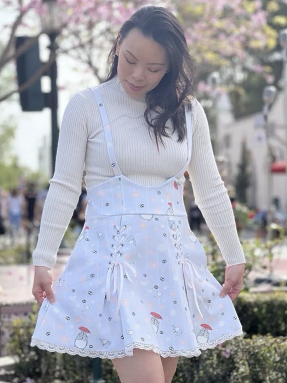 HOT TOPIC My Neighbor Totoro Suspender Skirt Jumper Dress Small Japan Coquette